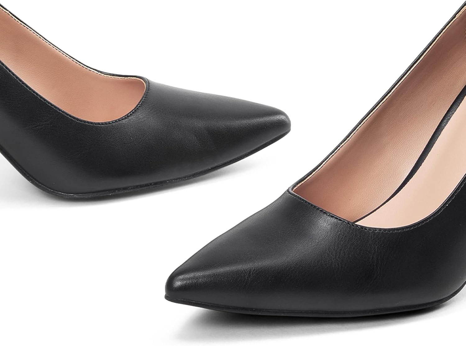 GENSHUO High Heels Pumps for Women Closed Toe 3 Inch Stillettos Heels Dress Shoes - Image 5