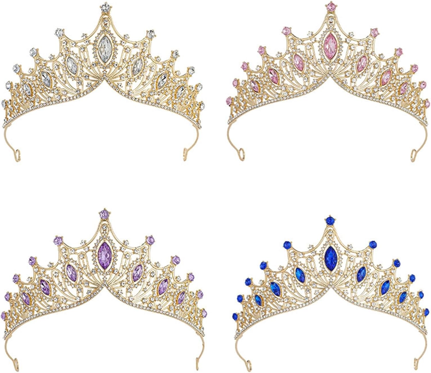 Tiara Crown for Women Crystal Rhinestone Bridal Headdress Hairband Wedding Jewelry Hair Accessories for Birthday Party