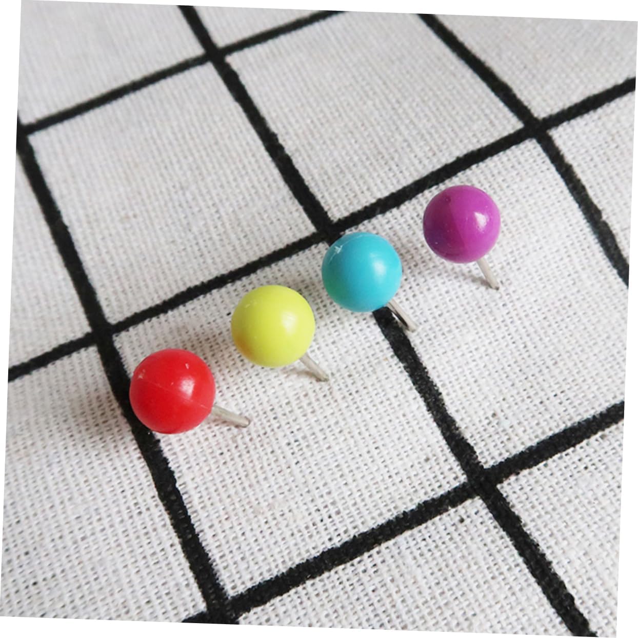 TEHAUX 100pcs DIY Sewing Set Plastic Earth Nails Straight Pins Ball Head for Craft Decoration
