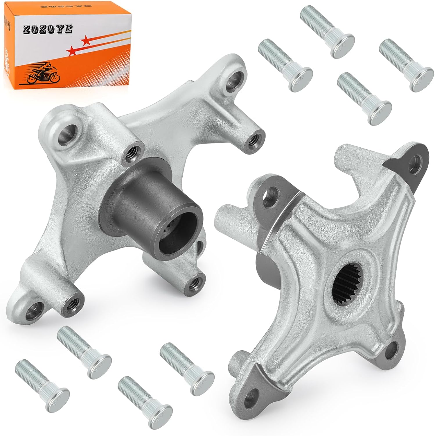 Rear Left & Right Hubs W/Bolts For Polaris Hawkeye Sportsman 300 400 2006-2011 5135546 5135406