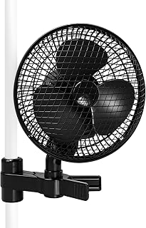 Grow Ventilator Oszillierend Mehrstufige Lüftergeschwindigkeit Clip Ventilator Timer Lüfter 20W Clip Fan für Indoor Growzelt Pflanzenzucht Büro Schlafzimmer Küche