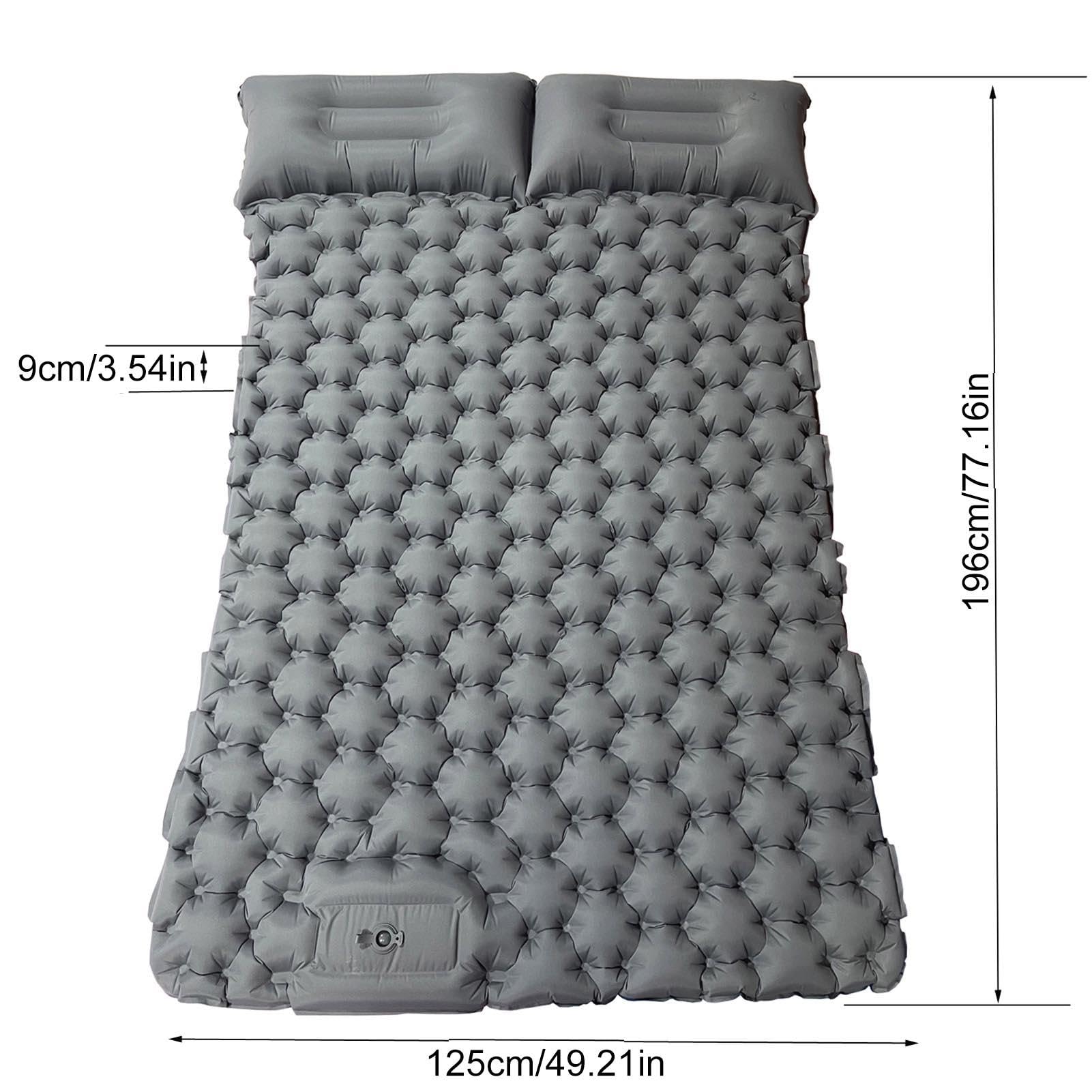 Generisch Materasso gonfiabile, materasso gonfiabile, materasso gonfiabile, materasso ad aria, da viaggio, con cuscino e pompa integrata, letto gonfiabile, portatile, pieghevole