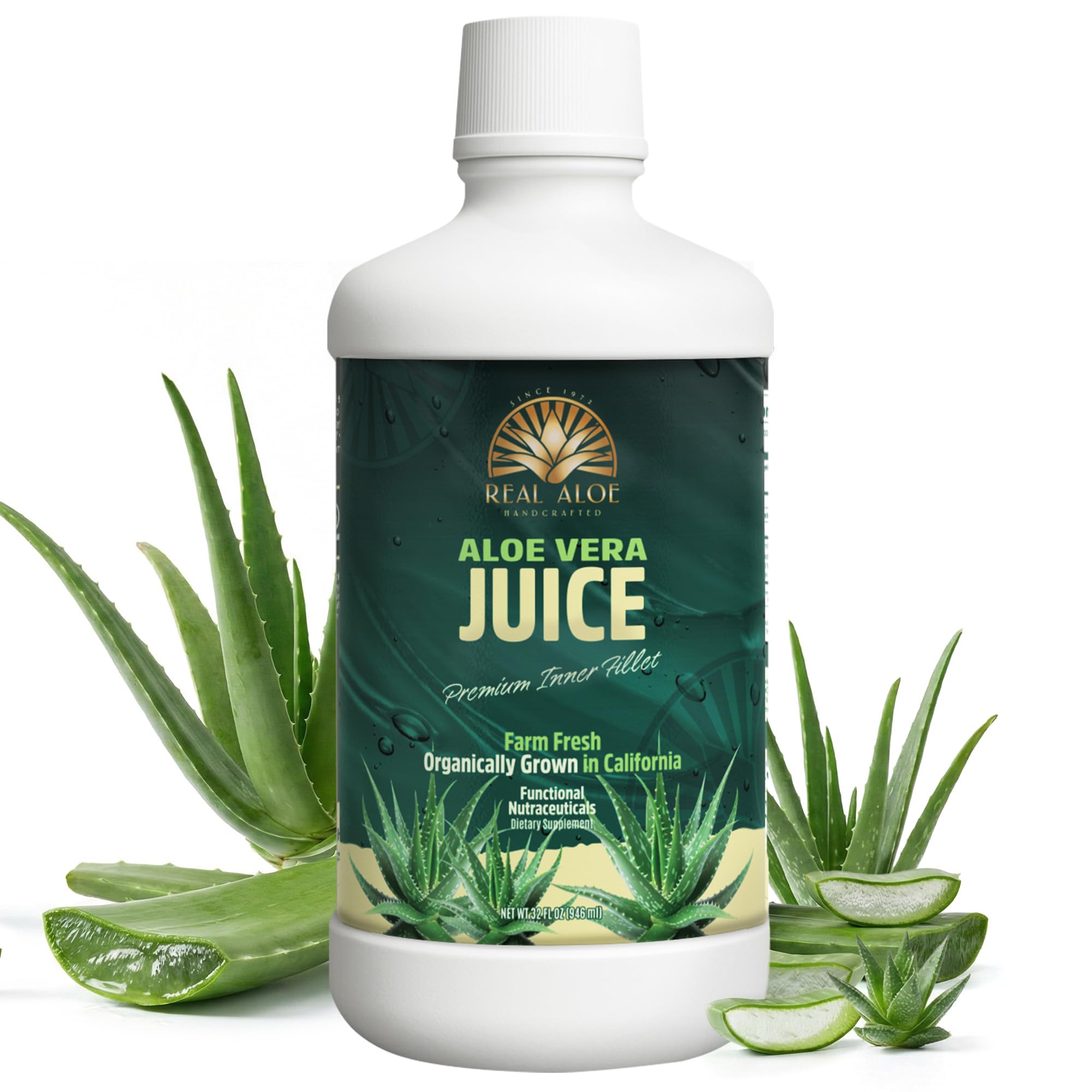Amazon.com: Real Aloe Aloe Vera Juice (32 fl oz) | Handcrafted
