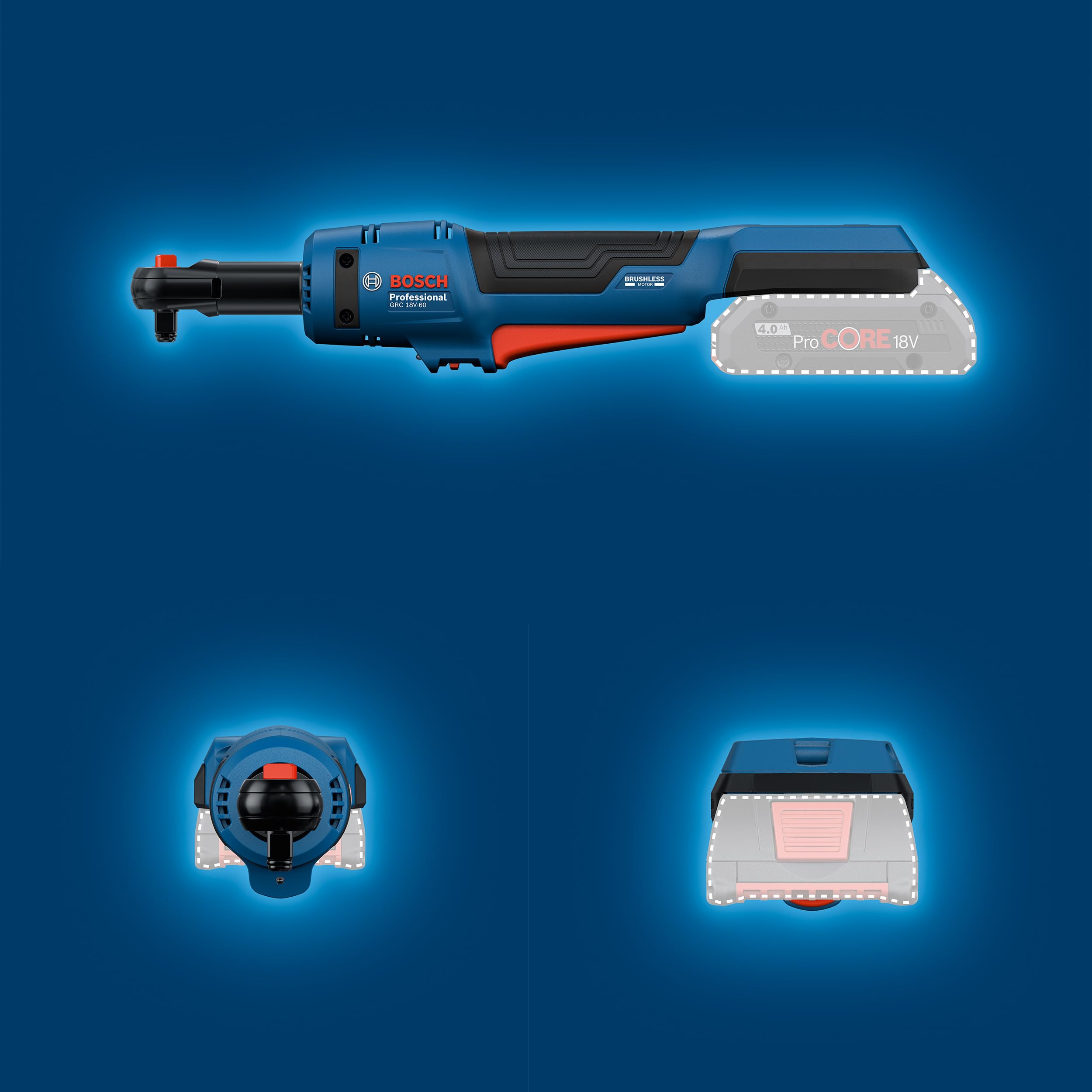 Bosch Professional 18V System clé à cliquet sans-fil GRC 18V-60 (avec L-BOXX)