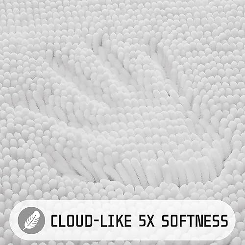Miniatura 3 de Yimobra Chenille Bathroom Rug, 24x17, Extra Soft Absorbent Bath Rugs, Non-Slip, Bath Mats for Bathroom Floor, Water Absorbent, Machine Washable,