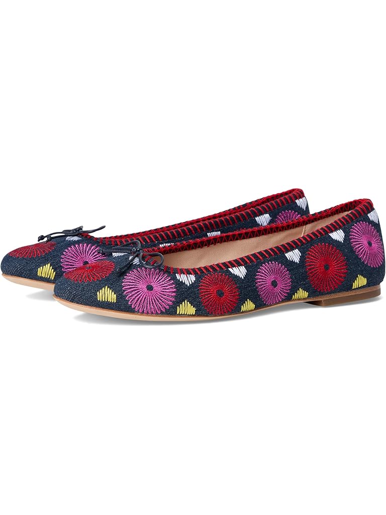 Blue Jack Rogers Bettie Flower Ballet - Denim