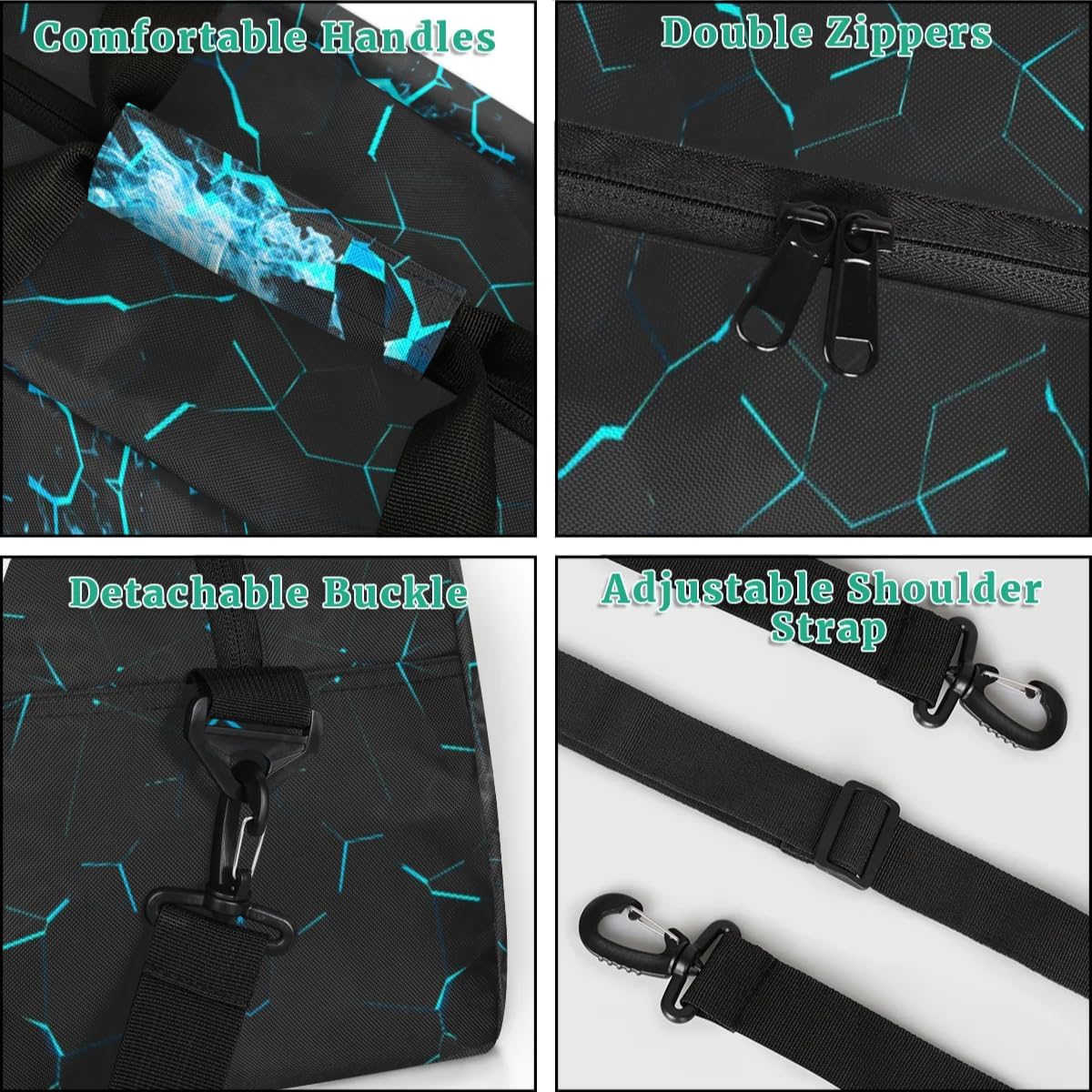 Blue Basketball Kids Duffel Bag for Boys, Sport Ball Sports Gym Bag Overnight Travel Weekender Bag Lightweight Carry On Sleepovers Bag for School Practice Gymnastics - Image 4