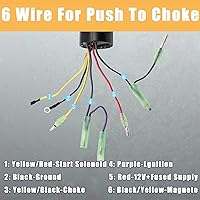 Vista 4 de Interruptor de encendido de barco con llaves 87-17009A5 87-17009A2 para caja de control de motores fueraborda Mercury con 3 posiciones y 6 cables