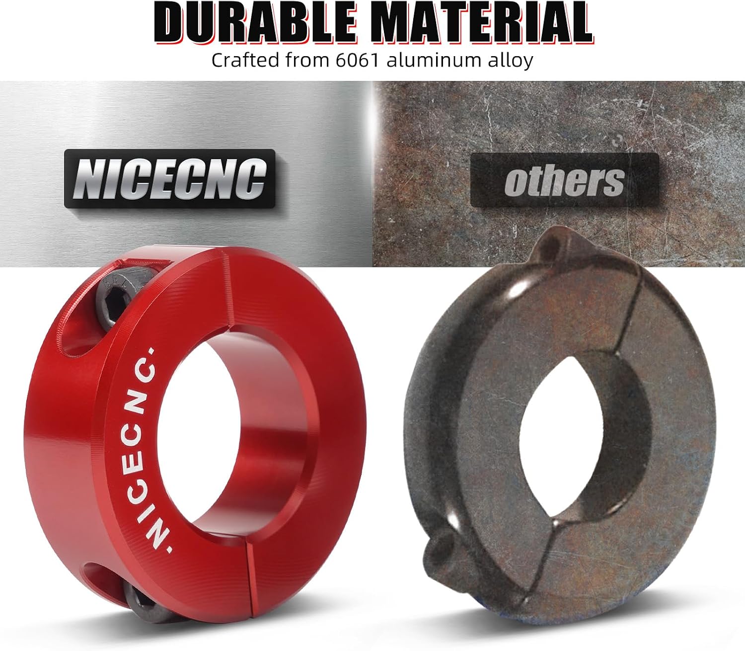 NICECNC Red Front Sway Bar Stop Clamp | Compatible with Can Am Maverick X3 R 4x4 DS Turbo DPS 2020-2021, X3 RR 4x4 XDS Turbo DPS 2020-2023, X3 4x4 DS Turbo DPS 2021