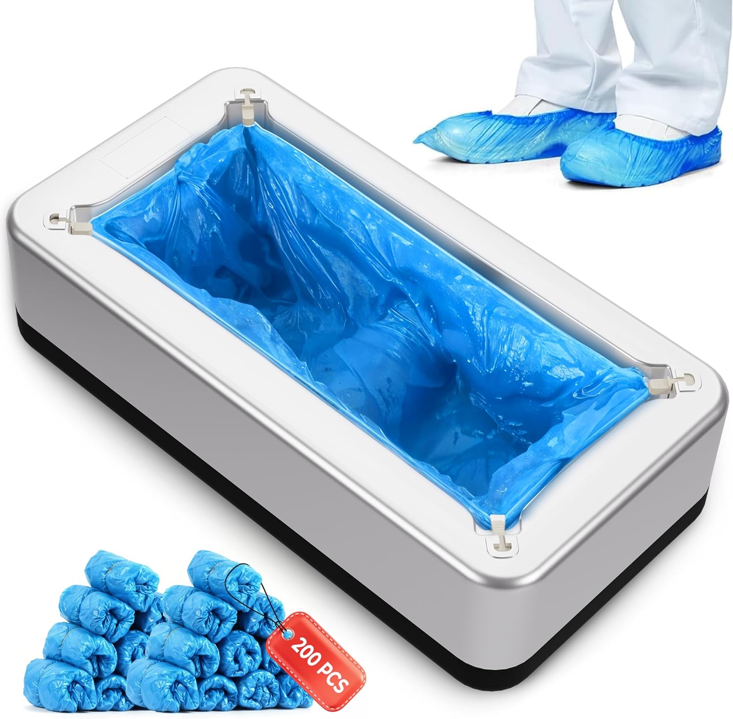 Automated Shoe Cowl Dispenser Machine with 200 Covers – Preserve flooring s…