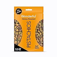Vista 1 de Wonderful Pistachios No Shells, Honey Roasted Nuts, 5.5 Ounce Resealable Bag, Protein Snacks, Gluten Free, Healthy Sweet Snacks