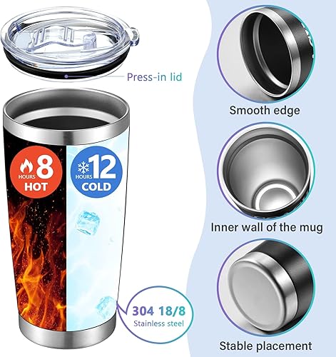 Miniatura 9 de Paquete de 4 vasos de acero inoxidable de 20 onzas con tapa, popote y cepillo, regalo de agradecimiento para entrenador, voleibol, baloncesto,