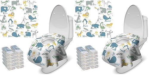 Miniatura 9 de Blissful Diary 20 fundas de asiento de inodoro desechables para niños pequeños y adultos, extra grandes, impermeables, paquete portátil para viajes