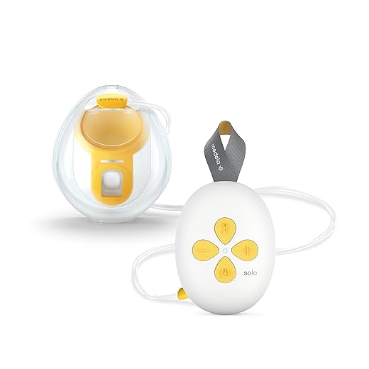 Medela Eenvoudige solo hands-free elektrische borstkolf, licht en compact ontwerp, compatibel met de Medela Family-app
