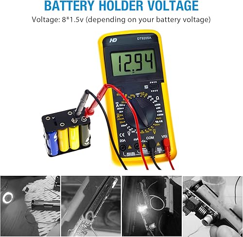 Miniatura 4 de QTEATAK 2 Unidades 8 x AA espesar soporte de batería con I tipo clip de batería con cable conector a presión estándar