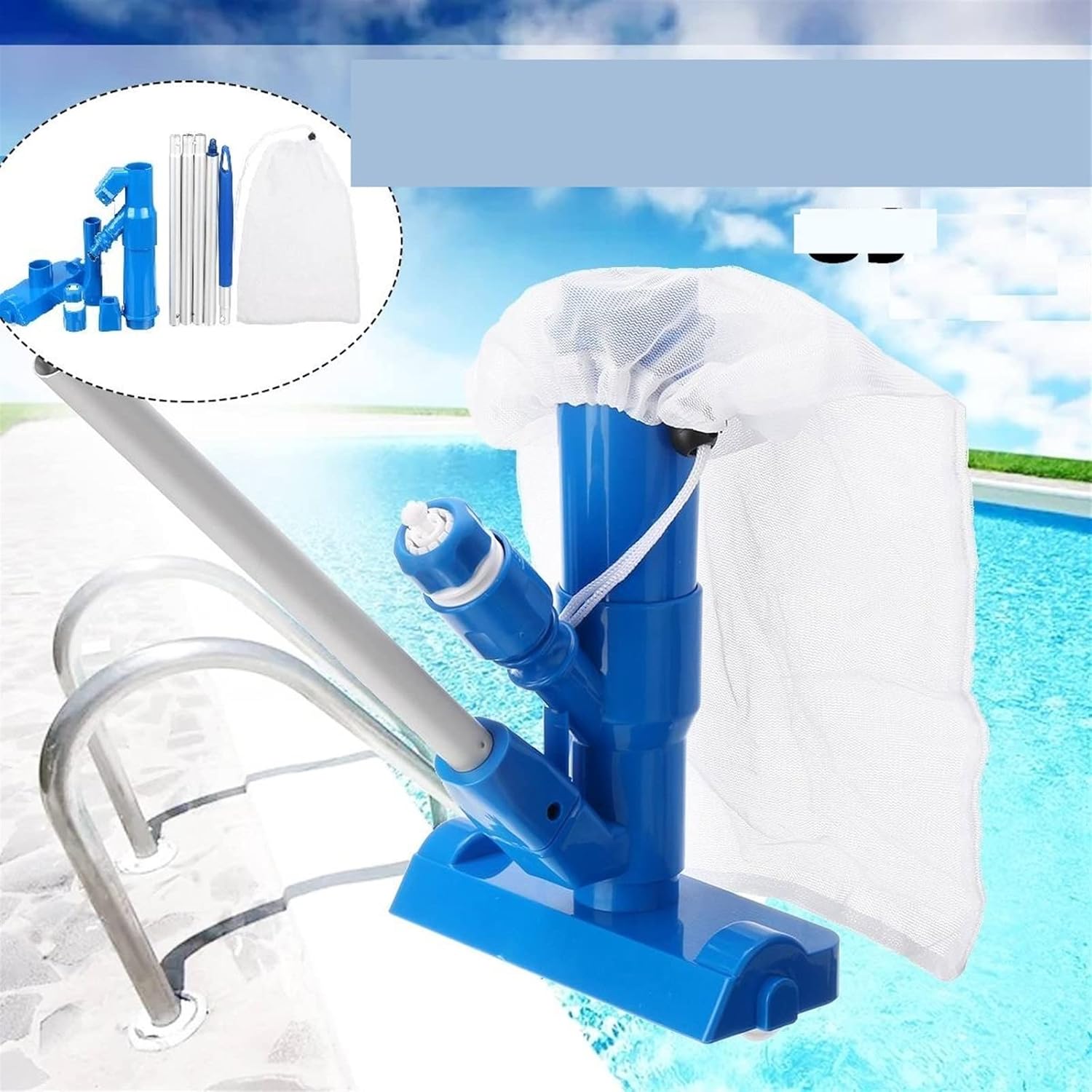 Pool Brushes Vacuum Brush Pool Set Head Cleaner with Bag Hose Adapter Cleaning Tool Swimming Accessories Spa Pond Tools