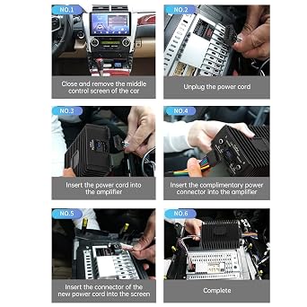 4 Channel Full Range Amplifier, 80Wx4 Audio Correction Power Amplifier Digital Sound Processor Class A/B for Android Car Player