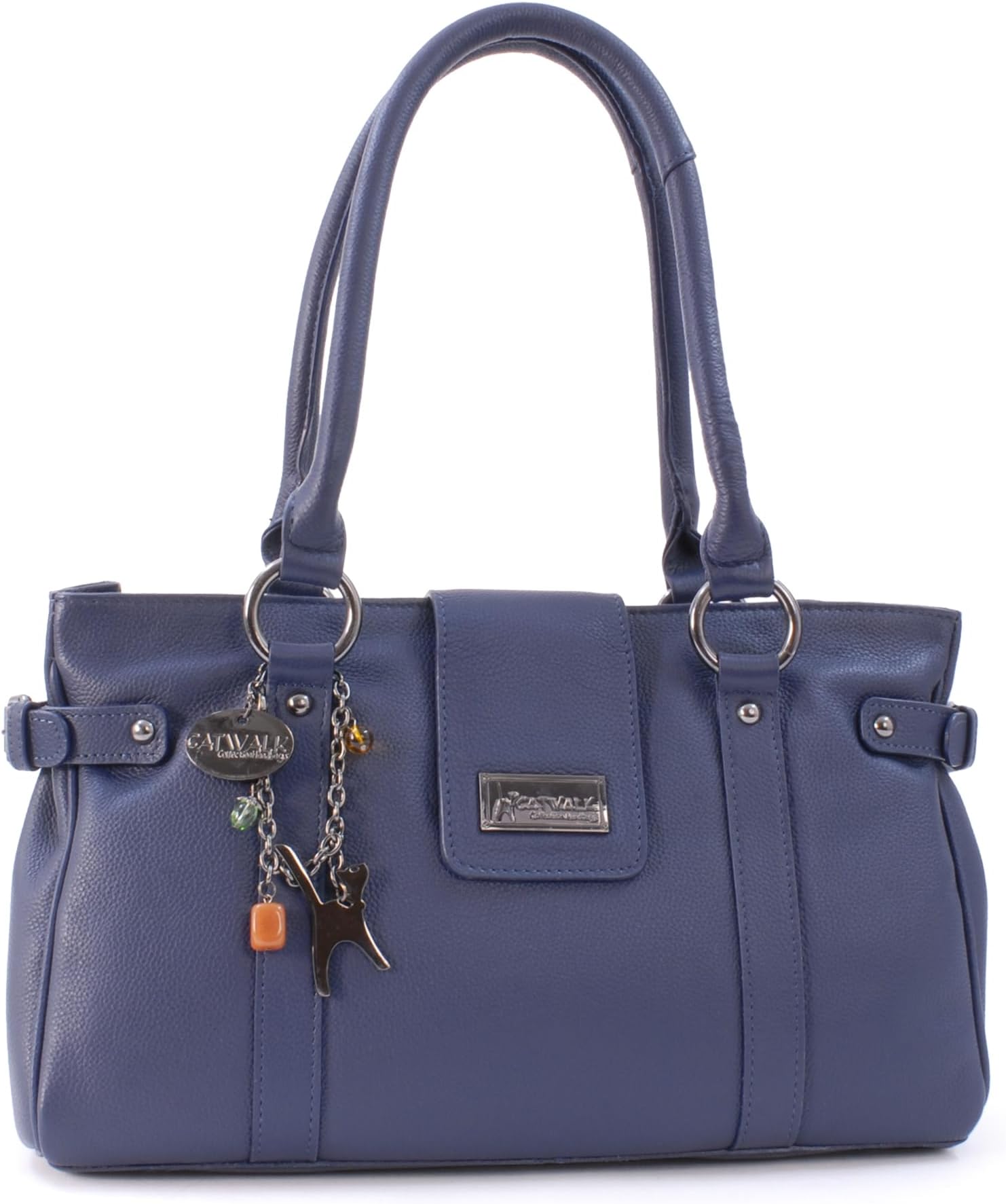 Sponsored Ad – Women's Medium Leather Shoulder Bag - Multiple Pockets and Compartments - Martina