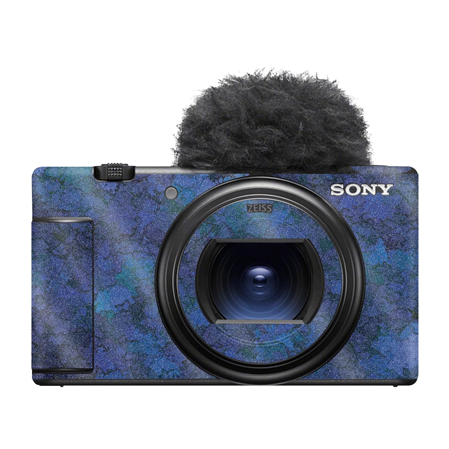 Glossy Glitter Camera Skin Compatible with Sony ZV-1 Mark II (2023) - Blue Ice - Premium 3M Vinyl Protective Wrap Decal Cover - Easy to Apply | Crafted in the USA by MightySkins