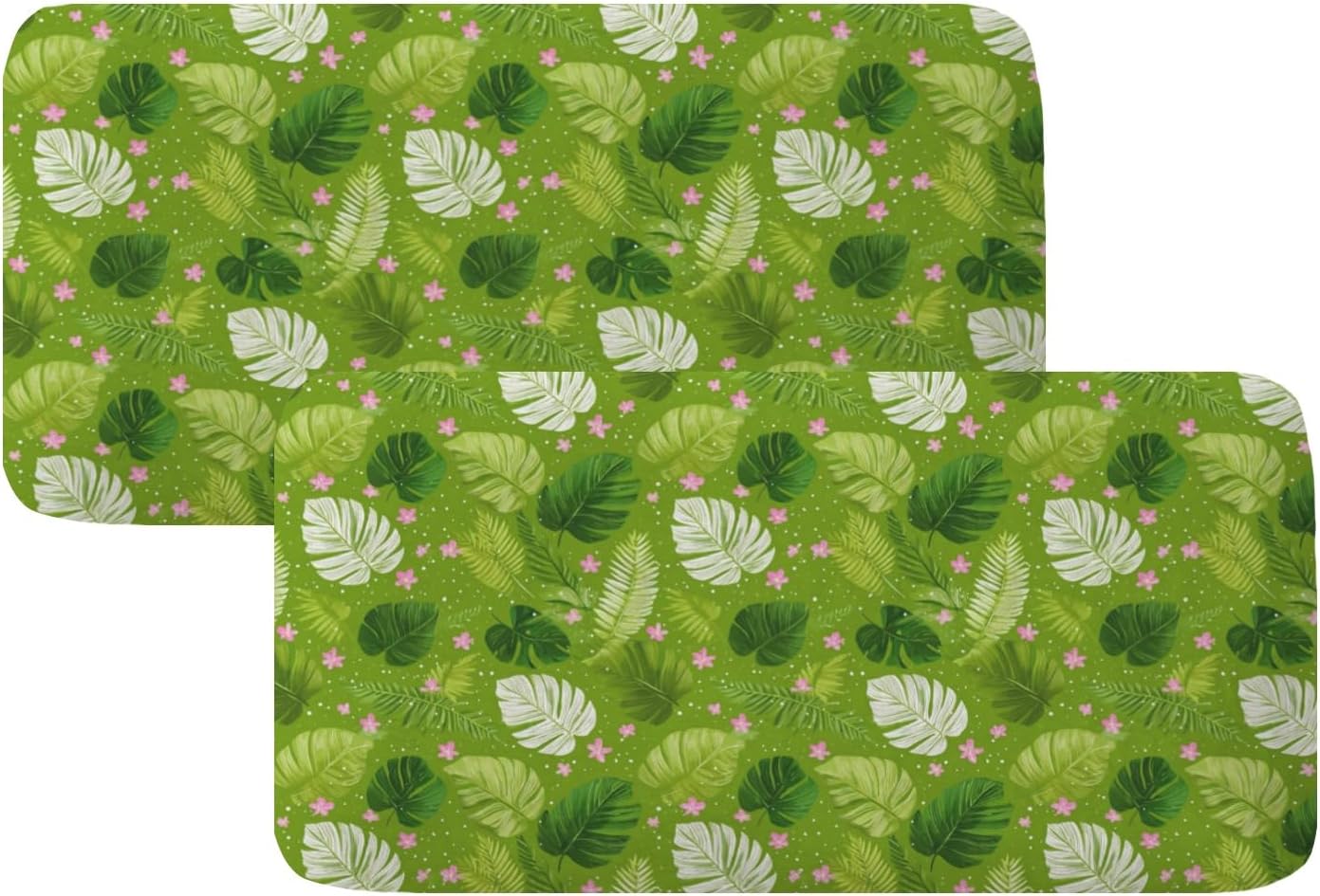 Jungle Floral Motif Loveseat Covers Couch Covers for 2 Cushion Couch, 2-Piece Stretch Sofa Slipcovers Anti-Slip Washable Furniture Protectors for Dogs Pets