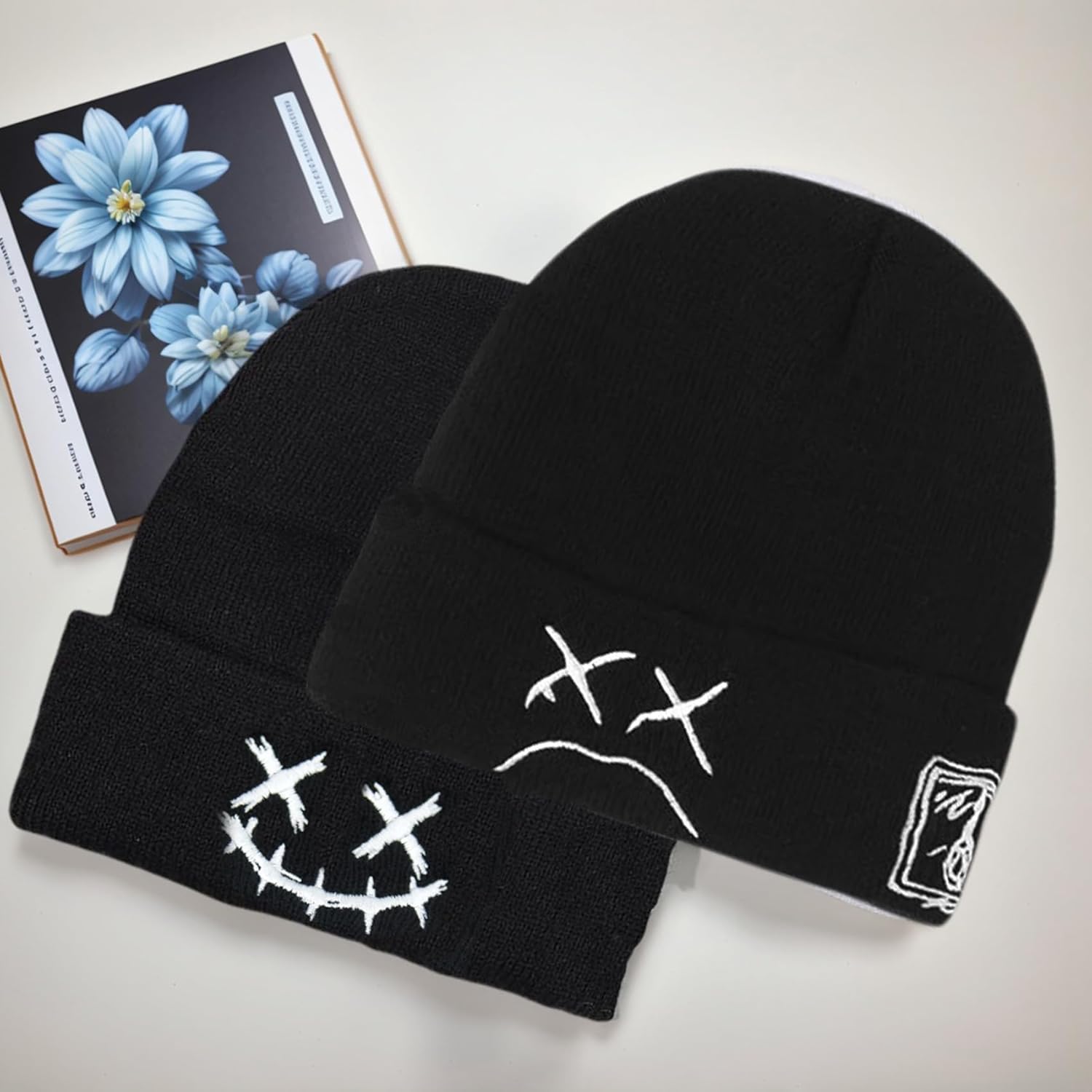 Fashion Beanie for Men Beanies Women,Warm Winter Hats for Men Embroidery Unisex Knit Hat Skull Cap - Image 4