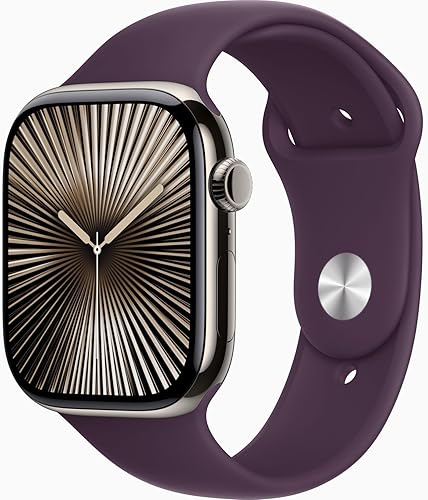 Miniatura 28 de Apple Watch Series 10 [GPS + Cellular 42 mm] Reloj inteligente con carcasa de aluminio oro rosa con correa deportiva ciruela Monitor de actividad