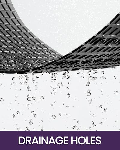 Miniatura 32 de DEXI - Tapete de baño y ducha, extra largo, 16 x 39 pulgadas, antideslizante con ventosas y agujeros de drenaje, lavable a máquina, libre