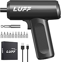 LUFF 4V Cordless Electric Screwdriver Set: 4.5Nm Torque, 1500mAh USB-C Battery, LED Light, 12 Bits for DIY Furniture & Repairs