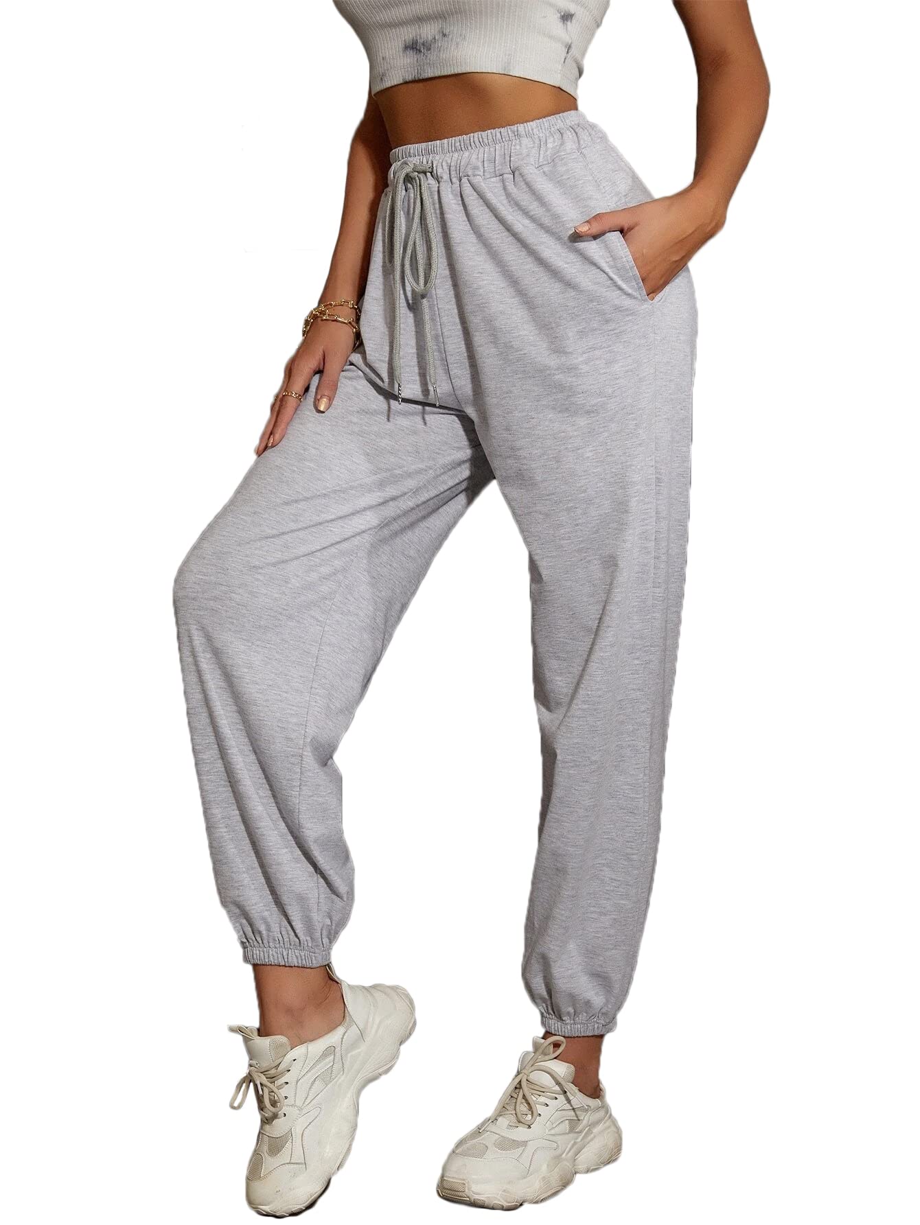 dockstreet Loose Baggy fit Joggers/Loose Yoga Pants/Casual Extra Baggy fit Lower Cotton for Women-picture-28