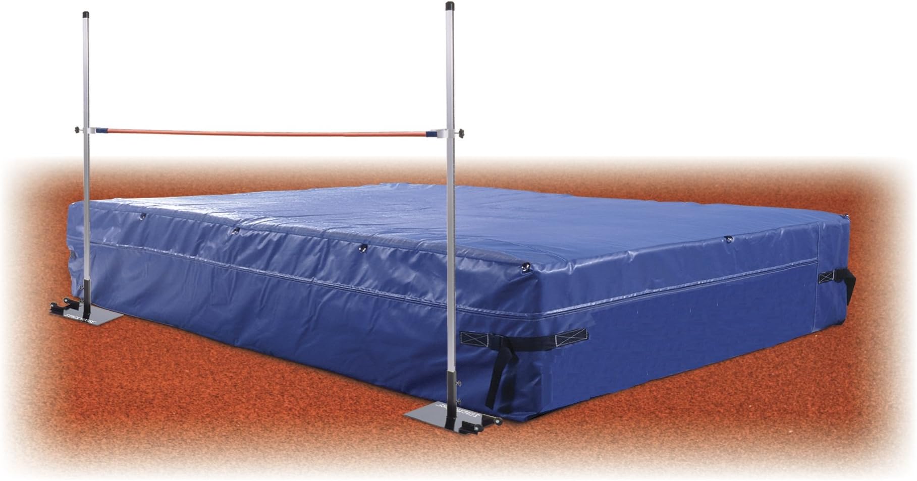 Track & Field High Jump Mat Value Package 6'D X 12'W X 24" H - Includes High Jump Standards, Weather Cover & Official Crossbar