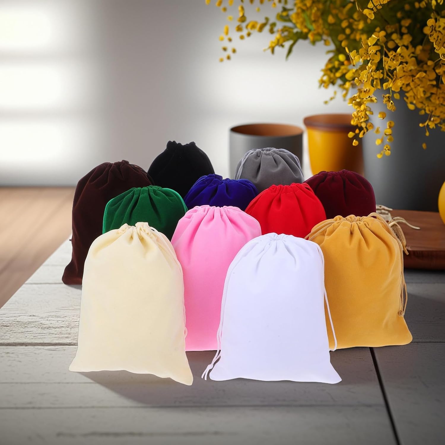 Velvet Drawstring Bags Small Velvet Pouches 11pcs for Jewelry and Accessories with Drawstring Closure, Soft Cloth Material, for Organization and Protection on Occasions