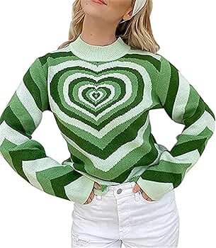 nknit Heart pattern pullover sweat カーキ nknit Heart pattern pullover sweat カーキ