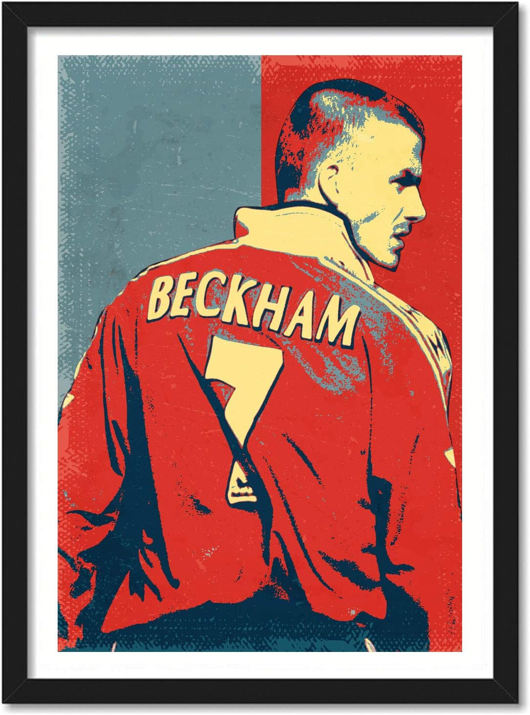 Good Hope - David Backham Pop Art Poster Framed For room & office (10 Inch X 13 Inch framed) Multi color