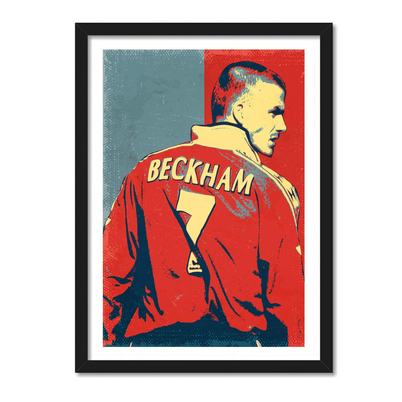 Good Hope - David Backham Pop Art Poster Framed For room & office (10 Inch X 13 Inch framed) Multi color