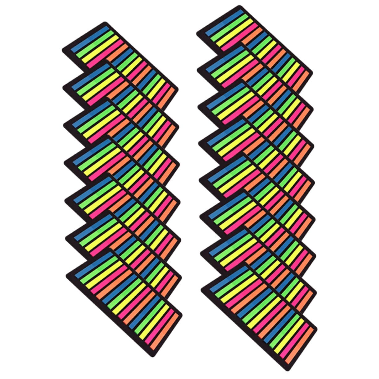 ARTIBETTER 3 Set 3 Set Di Segnalibri Adesivi Linguette Per Promemoria Strisce Pastello Trasparenti Riutilizzabili Evidenziatori Colorati Accessori Per L'Apprendimento 15 fogli*3