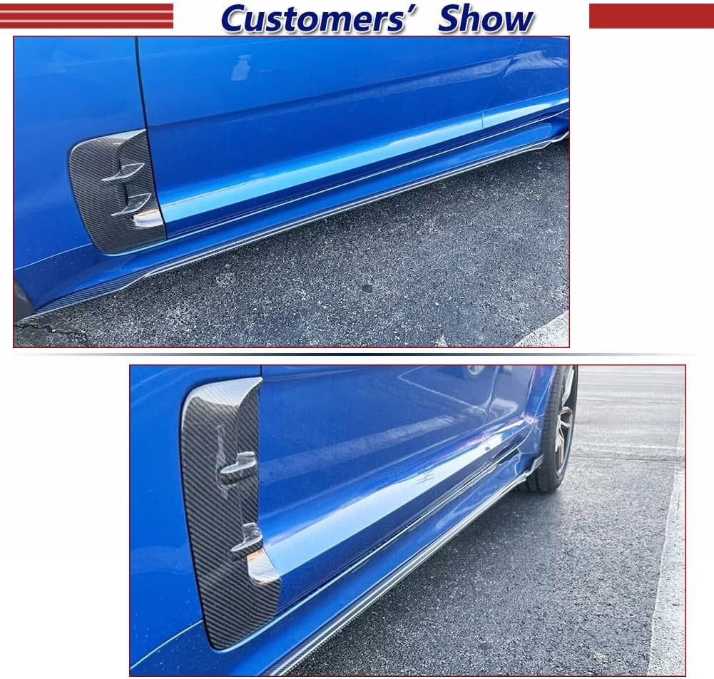Carbon Fiber Side Skirts for Kia Stinger 2018-2023 Rocker Panel Extension,Lightweight High Strength Side Body Kit with Enhanced Aerodynamic Performance, Side Bumper Protection