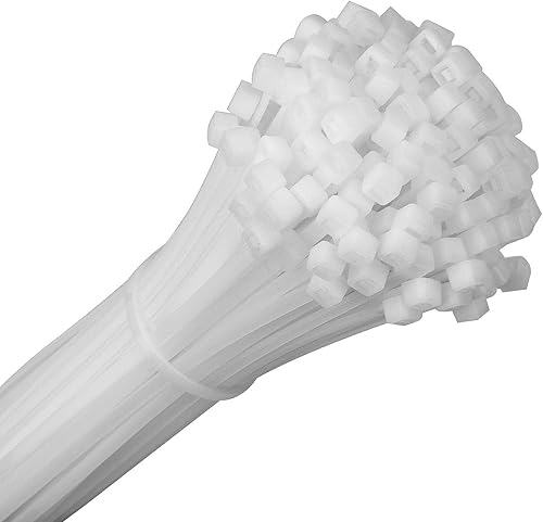 200 bridas blancas de 12 pulgadas resistentes  Bridas industriales de resistencia a la tracción de 50 libras, resistentes a los rayos UV y a la