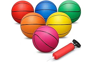 6-Inch Child-Friendly Rubber Basketballs for Indoor/Outdoor Fun