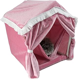 Ferret Hideout Bed Extra Large Pink ,Washable, Guinea Pig Bed Small Animal Bed Hideout for Ferrets, Chinchillas, Dwarf