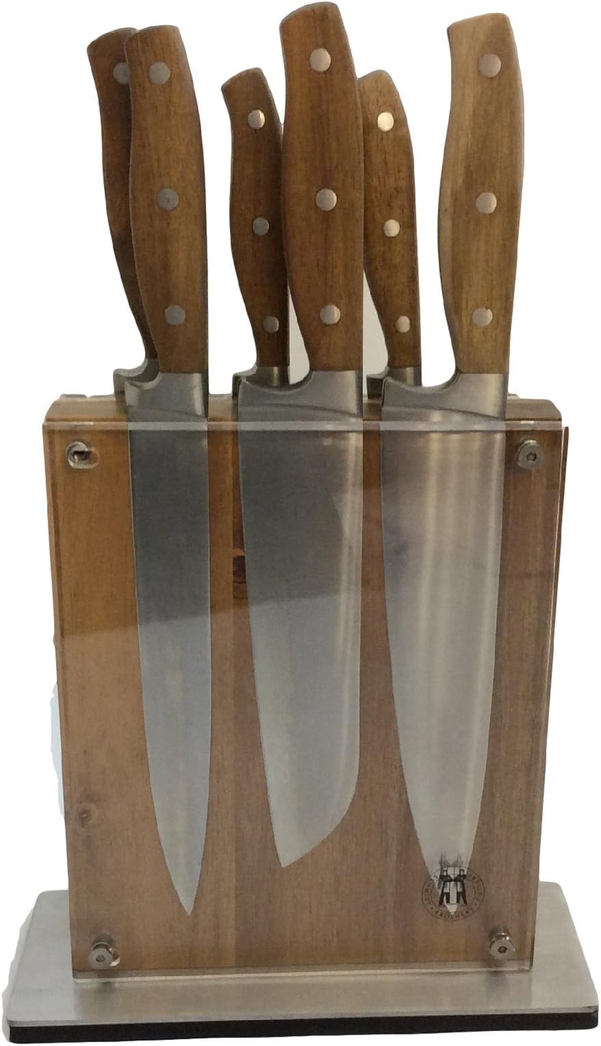 Schmidt Brothers Cutlery 7 Piece Set w/ Knife Block - Forge No. 2