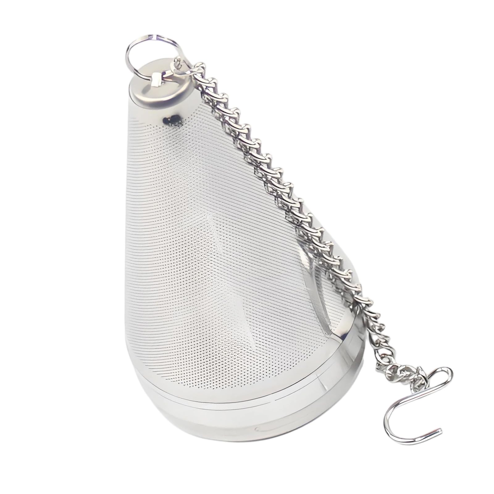 HZBB 304 Stainless Steel Tea Infuser Strainer for Loose Leaves Tea with Fine Meshes Filter and Extended Chain Hook Drip Tray Filter with Extended Chain Hook