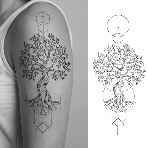 Tree of Life Semi-Permanent Temporary Tattoo for Men | Realistic
