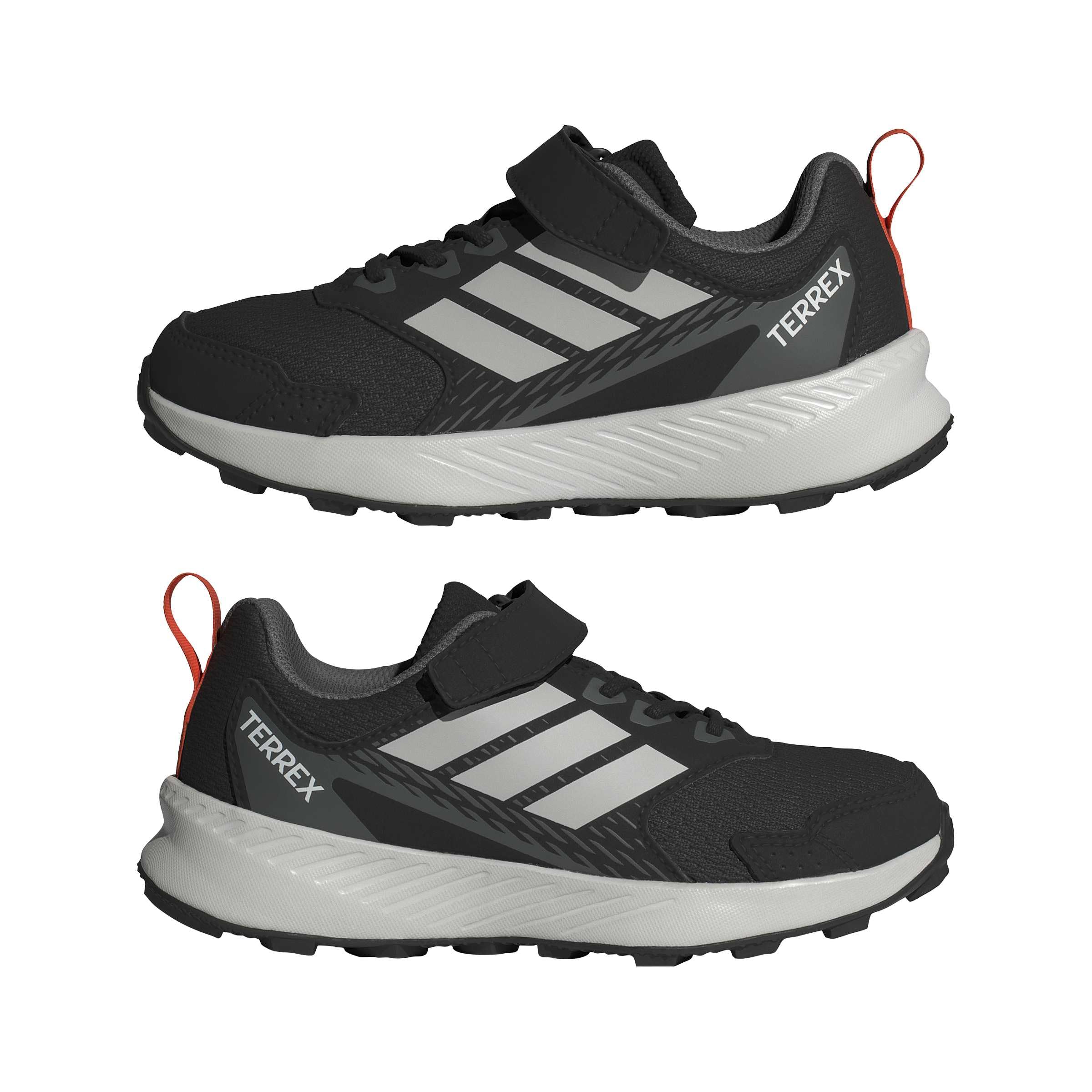 adidas Uniseks - dzieci Terrex Tracefinder Trail Running Children Shoes, Core Black/Grey One/Semi Impact Orange, 31 EU