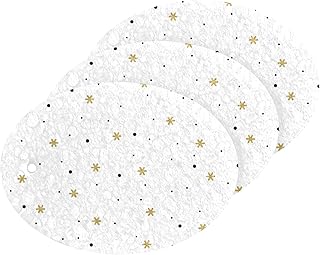 susiyo Geometric Snowflakes Scrub Sponges Multi-Use Scrubbing Sponge for Cleaning Kitchen Washing Dishes & Bathroom (Set of 3)