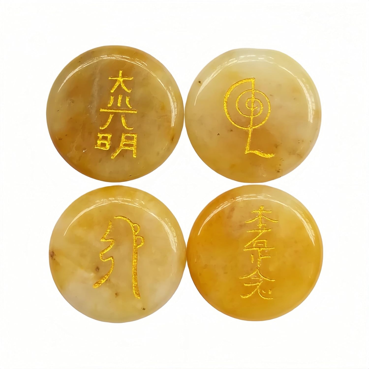 Natural Tiger's Eye Round Light Symbol Carved Crystal Pendant Spiritual Energy Stone for Meditation Home Decor Crystal and Healing Stone