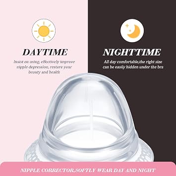 Frienda 4 Pieces Nipple Sucker Nipple Corrector Nipple Puller Women Breastfeeding Flat Inverted Nipple, Aspirator Nipples Retraction Nipples Silicone Cups for Mommy Girl (Pink)