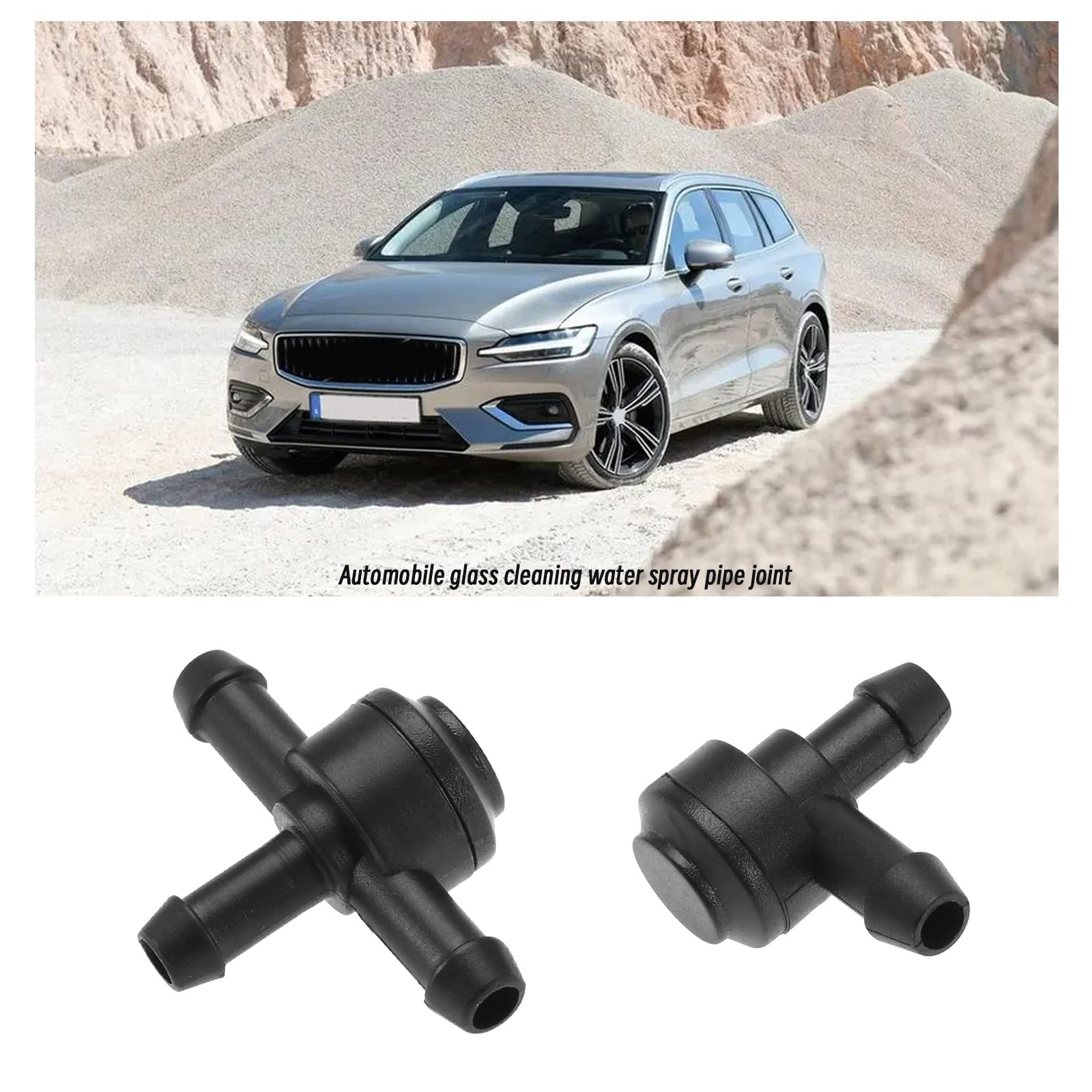 Valvola Di Ritegno Per Lavavetri Auto 2 Pezzi Connettore 2 E 3 Vie Compatibile Volvo C30 C70 S40 S60 S70 S80 V50 V70 XC60 XC70 XC90