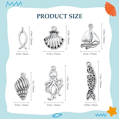 Miniatura 2 de JIALEEY Venta al por mayor 100 piezas mezcla de plata antigua encanto colgante colección DIY suministro de joyería para collar pulsera colgante