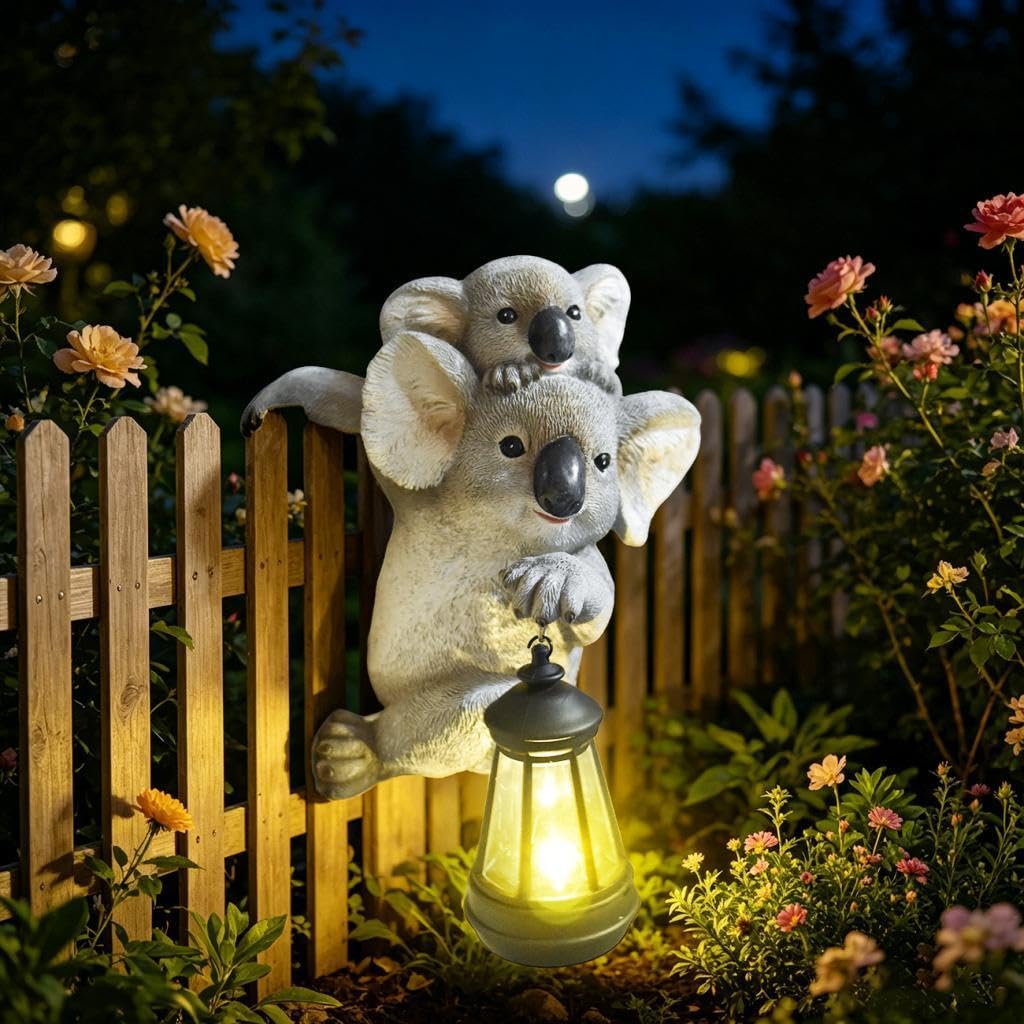 Da Appendere, Scultura da Giardino con Lanterna Solare, Bellissimo Ornamento, Statua da Appendere per