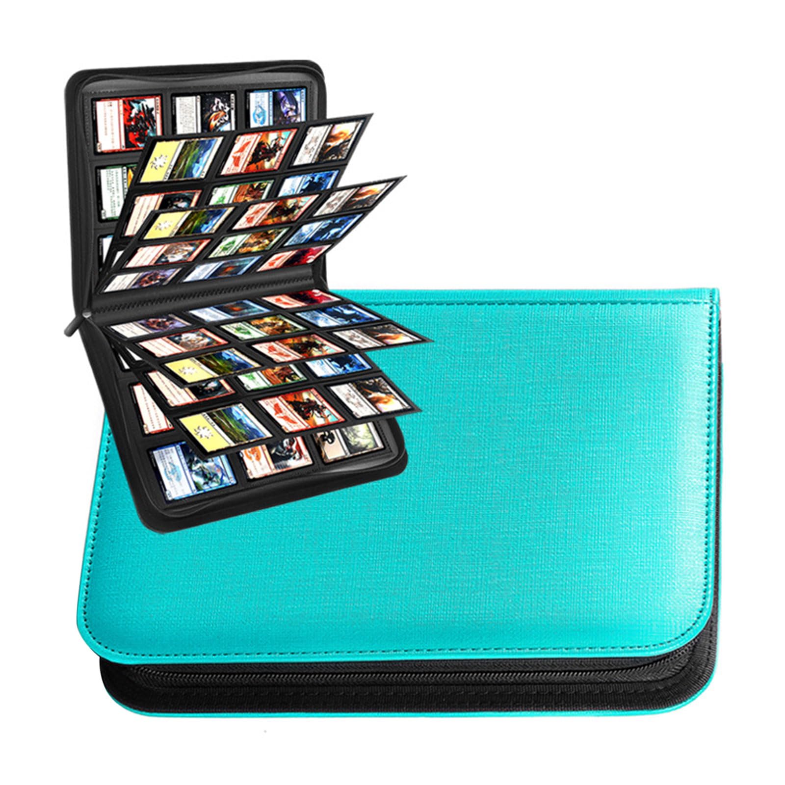 Classeur 360 cartes en cuir synthétique avec fermeture éclair